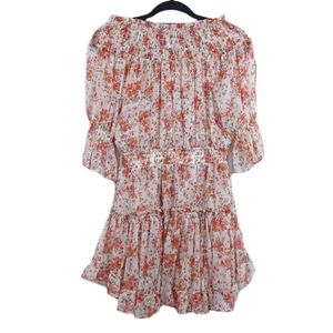 Misa Los Angeles Asra Red Floral Dress Size Small